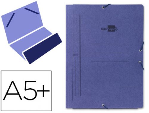 Pasta de elasticos liderpapel quarto, com bolsa azul , Liderpapel , 15798 , 8423473157989